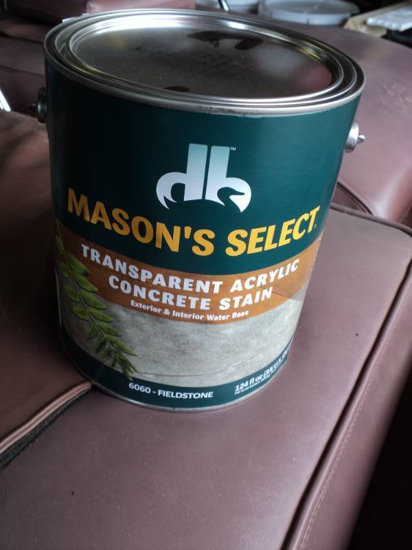 lot 2000 image: (1) gallon Masons Select Transparent Acrylic Stain, 6060 Fieldstone