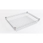lot 3292 image: Wire shelf additions 24basket with side bar hooks an caster wheels
