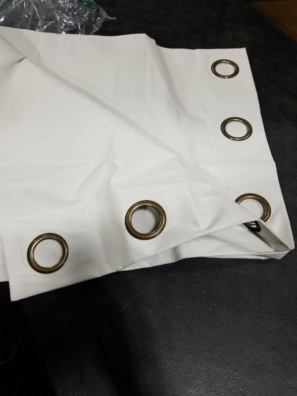 lot 3895 image: White Grommet Curtains 2pk