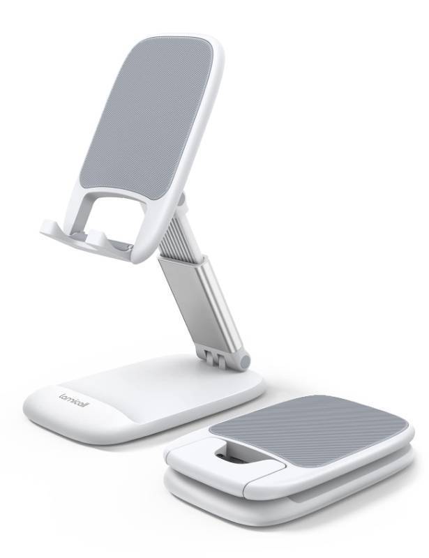 lot 4598 image: Lamicall White Cellphone Stand, Xmax Gift for Men Women Mother Father Girls Boys Coworkers, Desk Accessories, Telephone Stands, Workspace Organizers, Gifts for Christmas
