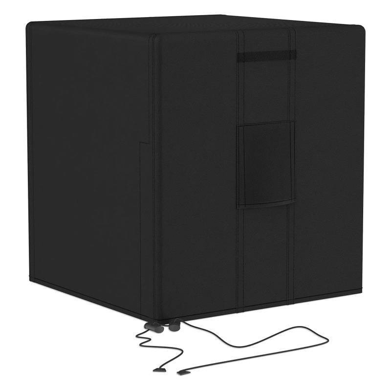 lot 4615 image: BROSYDA Central Large Air Conditioner Cover for Outside Units, Waterproof & Windproof Outdoor AC Units Cover Black (30x30x32 Inch)