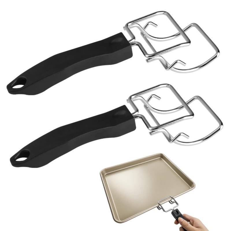 lot 6512 image: 2-Pack Air Fryer Convection Toaster Oven Tray Extractor, Oven Food Scald Resistant Clip & Trays Grills Air Fryer Accessories for Air Fryer, Toaster Oven,Used to Quickly Remove ONE HANDLE DAMAGED