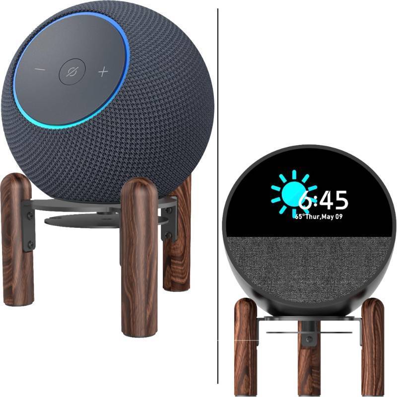 lot 5774 image: H Huaberich Desktop Holder Mount Stand Compatible for Echo Dot Max, Echo Spot (2024 Release) and Echo Pop and Other Suitable Speakers