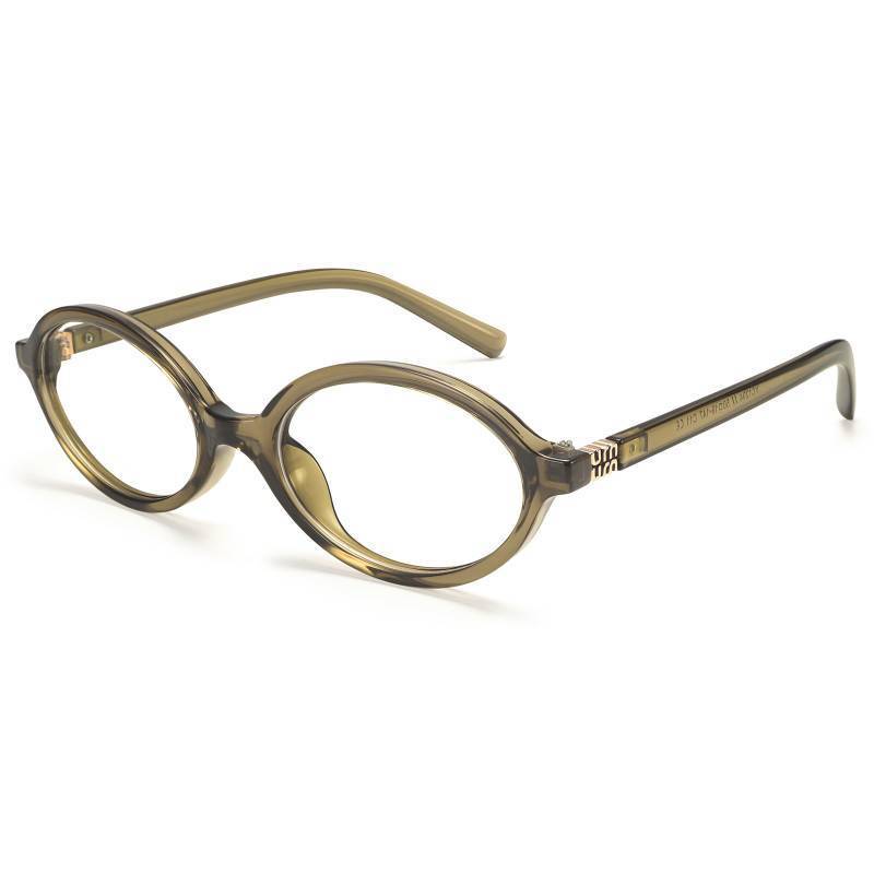 lot 6143 image: Dollger Oval Blue Light Glasses for Women Men Fashion Retro Green Small 90s Round Frame Computer Glasses