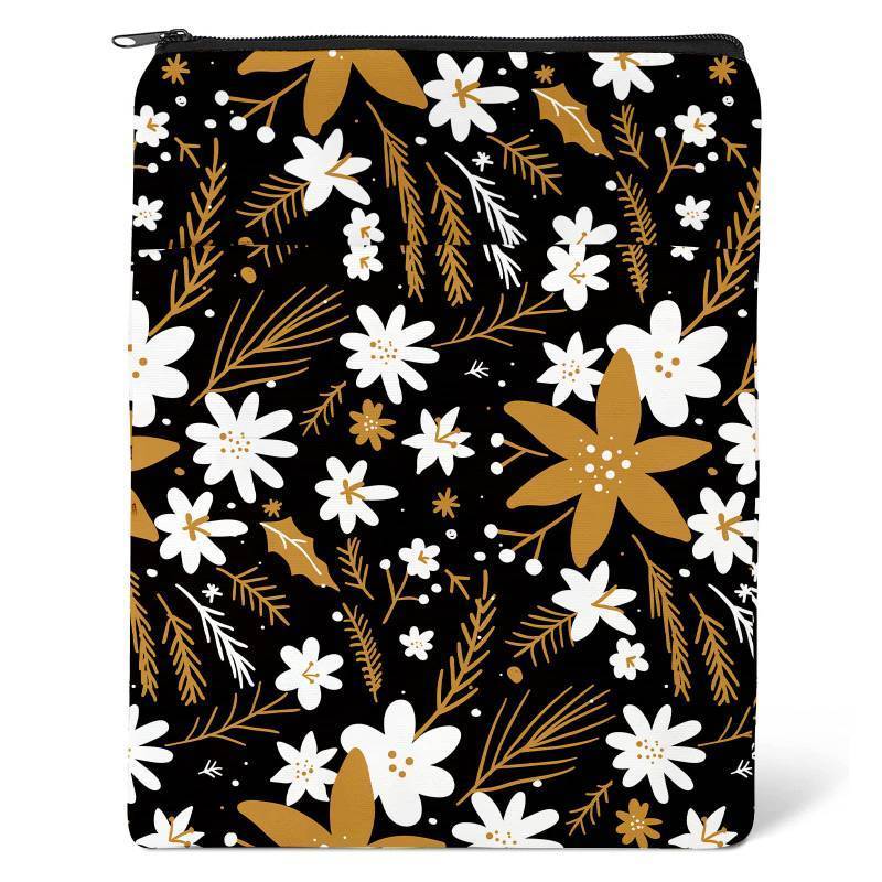 lot 6296 image: Book Sleeve Book Covers Book Protector Floral Printed with Zipper Washable Fabric for Teen Adult Book Lover Teacher Student(Medium,11 X 8.7 Inch)