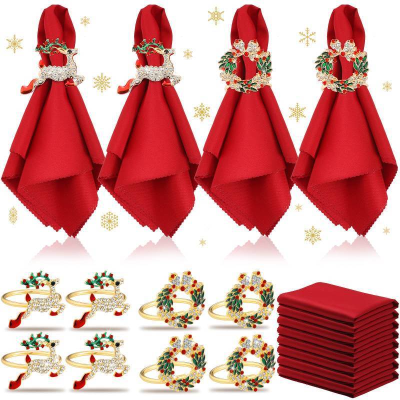 lot 6348 image: Eboot 16pcs Christmas Napkins