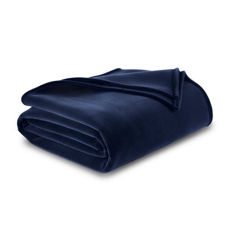 lot 6474 image: FullQueen Snuggle-Ready Throw Blanket  Durable Machine Washable Pet Friendly  All-Season Comfort  Layering Bed Sofa Blanket  Cozy Navy