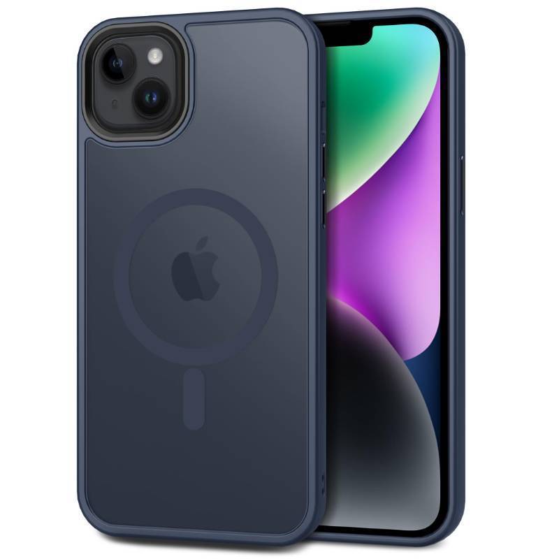 lot 6663 image: CACOE Magnetic Case for iPhone 13 & iPhone 14 6.1 inch-Compatible with MagSafe & Magnetic Car Phone Mount,TPU Thin Phone Cases Cover Protective Shockproof Anti-Fingerprint(Dark Blue)