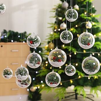 lot 7406 image: Bulk Clear Christmas Tree Ornament Globes