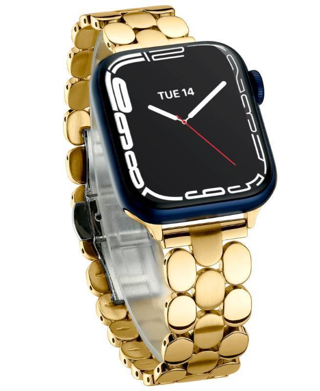 lot 7891 image: Gold Bands for Apple Watch 40mm 41mm 42mm 38mm 44mm 45mm 46mm 49mm, Women Dressy Band for Apple Watch 11,10,Se,9,8,7, 6,SE,5,4,3,2,1 for iWatch