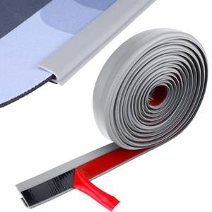 lot 2249 image: Nuanchu 10 Feet Carpet to Tile Floor Transition Strip PVC Grey Self Adhesive Carpet Binding Tape Edge Trim Strips a Height Less Than 4 mm Molding Transition Strip for Edge Wrapping Doorway Rug Door