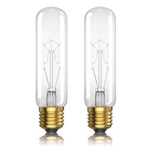 lot 2276 image: TrustWheel 40W T10 120V Light Bulbs,E26 40 Watt Bulbs for Curio Cabinet, Piano Light Bulb, Displays, Showcases, Clear Tubular Appliance Bulbs, 2500K Warm White, Dimmable, 2 Pack