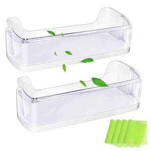 lot 2290 image: 2 PACK Upgraded DA97-08348A Refrigerator Door Shelf Bin Replacement for Samsung Refrigerator Parts RS265TDRS RS25H5111BC RS25H5111SR Door Shelf,DA63-05215A for Samsung Fridge Middle Door Shelves