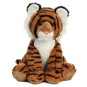 lot 2296 image: Aurora Cuddly Bengal Tiger Stuffed Animal - Cozy Comfort - Endless Snuggles - Brown 14 Inches