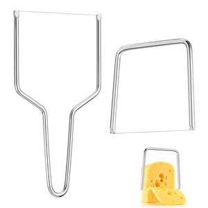 lot 2311 image: 2 PCS Cheese Slicer with Wire Cheese Cutter Stainless Steel Cheese Slicer Wire Cheese Slicer Kit for Kitchen Block Cheese and Butter Slicer Tool (Y Type & U Type)