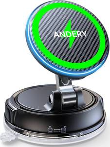 lot 2334 image: ANDERY Only for iPhone Magsafe Car Mount Charger 15W Wireless Faster Charging, 78LBS Strongest Suction, 2400gf Strongest Magnetic 360° Adjustable Car Phone Holder, Valentines Day Gifts for Him Her