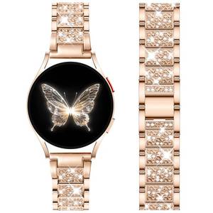 lot 2338 image: DaQin Bling Metal Bands Compatible with Samsung Watch Bands for Women 7 6 5 4 Active 2 FE 40mm 44mmGalaxy Watch 5 Pro6 4 Classic Band, 20mm Sparkling Luxury Strap for Galaxy Watch 7 Band Women