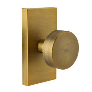lot 2347 image: HIEMEY Antique Door Knobs Interior, Modern Vintage Passage Antique Brass Round Door Knobs Door Handles for Hall and Closet Rectangle