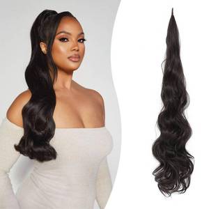lot 2373 image: DORILA Ponytail Extension Flexible Wrap Around Ponytail Hair Extensions 32 Inch Long Curly Pony Tails Hair Extensions Wavy Hair Ponytails Hairpieces For Women Daily Use (2#(Black Brown))