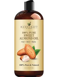lot 2396 image: Handcraft Blends Sweet Almond Oil  100% Pure and Natural  Bath & Body Oil  Premium Grade Carrier Oil  Skin  Hair  Body  Massage  Hexane-Free  16 Fl Oz