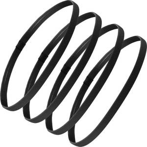 lot 2404 image: Bememo 4 Pieces Thick Non-Slip Elastic Sport Headbands Hair Headbands for Women and Men (Black)