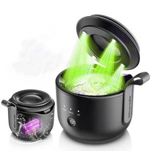 lot 2424 image: Rechargeable Dental Ultrasonic Cleaner, 180ML Denture Cleaner Machine, Dental Cleaning with 3 Modes, Black