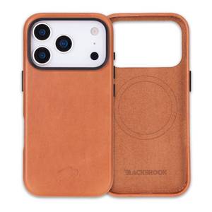 lot 2426 image: BLACKBROOK Leather Case for iPhone 17 Pro Barlow Handcrafted Snap-On Cover, Full Grain Leather with 360° Edge Protection, MagSafe Compatible, Slim Protective Design, Luxury Gift Box Tan