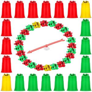 lot 2446 image: Sosation Christmas Party Games Spinner Wheel Christmas Roulette Raffle Game Set Include 38 Plastic Star Flower 20 Disposable Cups and 1 Pointer Spinner Wheel for Prizes Party Supplies