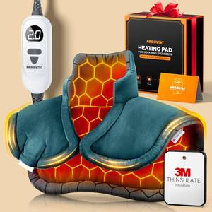 lot 2453 image: Graphene-Infused Instant Heating Pad with 3M Thinsulate, Ergonomic Weighted Heating Pad for Neck and Shoulders and Back, Heated Neck Wrap w 6 Heat Options 4 Auto Timer, Christmas Gifts for Women Men