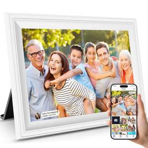 Smart White Digital Picture Frame WiFi Send Photos from Your Phone 16GB Storage 10.1inch 1280x800 IPS Touch Screen Digital Photo Frame Auto-Rotate Wall Mountable Photo Picture Frame Digital