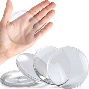lot 2828 image: Strongest Home Wall & Door Handle Stopper 3.15 Set of 4 Pieces Clear Rubber Door Knob, Round Wall Shield Cushion, Quiet Wall Protector for Door Handle Guard Door Bumper - Self Adhesive