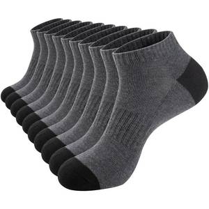 lot 2845 image: eallco 10 Pairs Mens Ankle Socks Low Cut Socks for Men Athletic Socks Breathable Cushioned