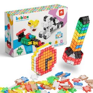 lot 2860 image: Beblox Building Blocks for Kids - 250-Piece Connecting Tiles Set - Interlocking Building Blocks for Kids, STEM Toys Kit, Fun & Educational Gifts for Boys & Girls, Preschool Learning Activities Ages 4