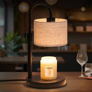lot 2862 image: FINCMY Candle Warmer Lamp with Timer, Dimmable Candle Wax Warmer Candle Lamp Warmer with 2 Bulbs, House Warming Gifts Christmas Gifts for Women Bedroom Home Decor (Linen-Upgraded)