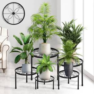 lot 2870 image: CADANI 5 Pack Metal Plant Stands for Outdoor Indoor, Anti-Rust Iron Flower Pot Stand, Heavy Duty Plant Pot Stand for Multiple Plant, Decoration Racks for Home, Patio & Garden