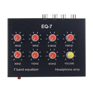 lot 2882 image: 7 Band Sound Equalizer 2 Channel Audio Mixer Equalizer Digital Sound Equalizer