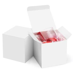 lot 2901 image: ValBox 4x4x4 White Gift Boxes 50PCS Kraft Paper Boxes with Lids for Gifts, Crafting, Cube, Cupcake Boxes, Easy Assemble Boxes for Party Favor