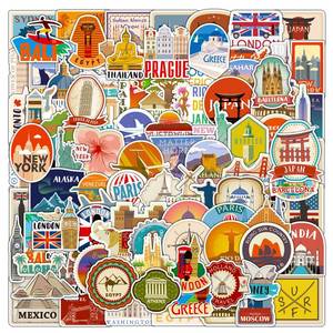 lot 2910 image: DothRayan 100Pcs World Travel Stickers Pack, Vacation Sticker Famous City Landmark Waterproof Vinyl Travel Luggage Stickers for Water Bottle Laptop Scrapbooking, Aesthetic Vintage Tourism Decals