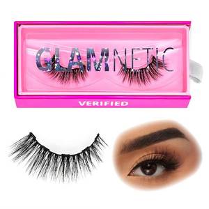 lot 2911 image: Glamnetic Magnetic Eyelashes - Verified  Long Magnetic Lashes, 60 Wears Reusable Volume Faux Mink Lashes, Dramatic Cat Eye - 1 Pair