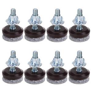 lot 2915 image: Sumnacon Adjustable Felt Pads Furniture Levelers for Table, Chair, Furniture Legs, 8 Pcs Heavy Duty High Density Felt Floor Protector with Metal T-Nuts - Adjustable Height 0.5 to 1