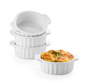 lot 2920 image: Gacoree 12 oz Ramekins Oven Safe, French Onion Soup Bowls with Handles, Small Baking Dishes Mini Casseroles Dish, Set of 4