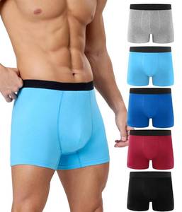 lot 2942 image: YESWEL Incontinence Underwear for Men, 150ML Absorbency Washable Reusable Cotton Heavy Flow Bladder Leak Proof Boxer Briefs (Multicolor01, XX-Large)