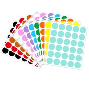 lot 2956 image: Yeachlaing 1 Round Colored Dot Stickers Labels - 11 Assorted Colors,660 Pack