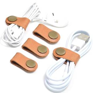 lot 2957 image: CAILLU Cord Organizer,Cord Keeper,Cable Organizer USB Holder,Cable Straps,Earbud case,wrap Headphone,Headset Winder,Earphone Clips Ties,stocking stuffers for men Gifts Leather