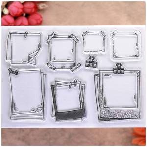 lot 2960 image: KWELLAM Message Board Clip Clear Stamps for Card Making Decoration and DIY Scrapbooking 21032415