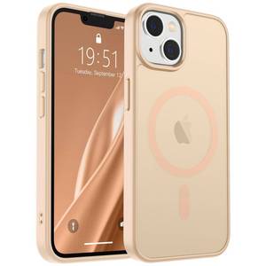 lot 2970 image: SUPFINE Magnetic for iPhone 14 Case & iPhone 13 Case (Compatible with MagSafe) (Military Grade Drop Protection) Slim Translucent Matte Shockproof Phone Cover,Sand Pink