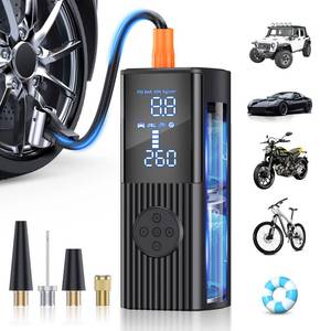 lot 2986 image: Hafuloky Tire Inflator Portable Air Compressor, 180PSI Cordless Air Pump with Digital Gauge, LED Light and Auto Shut-Off Function, 3X Faster Air Compressor for Car, Motorcycle, Bicycle, Ball