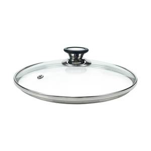 lot 3022 image: Tighall 9 Tempered Glass Lid with Steam Vent Hole Universal Pan Pot Clear Cookware Lid Replacement with Holder Knob, Stainless Steel Rim, Fits for PotsPanElectric Pressure Cooker