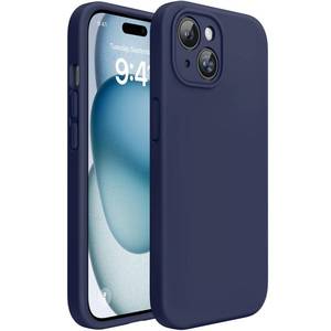 lot 3024 image: Miracase Compatible with iPhone 15 Case, Soft Anti-Scratch Microfiber Lining, Liquid Silicone Case Gel Rubber Shockproof Drop Protection Phone Case for iPhone 15, Navy Blue