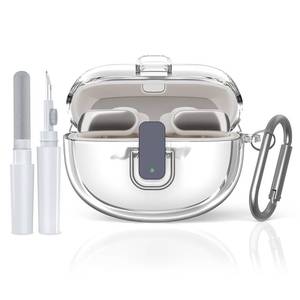 lot 3026 image: Secure Lock for Bose Ultra Open Earbuds Case(2024), TUDIOW Clear TPU Shockproof Protective Cover for Bose Open Ear Wireless Earbuds Accessories with Cleaning Kit& Keychain (Clear)